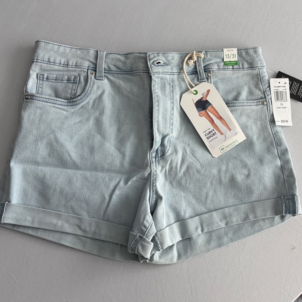 Stylish Light Blue Junior’s Jean Shorts - Picture 2 of 4